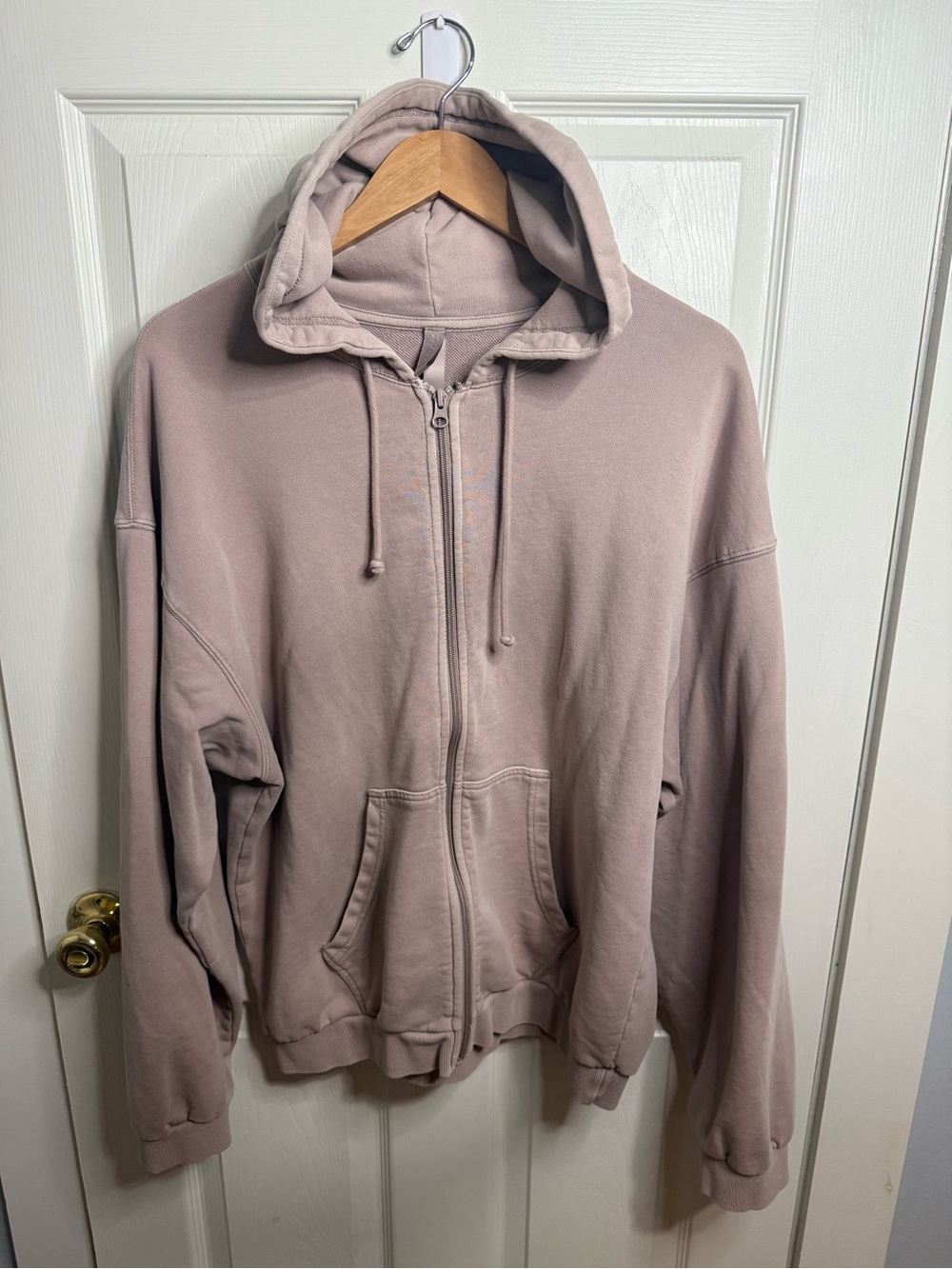 SKIMS Zip-Up Hoodie Jacket in Dusty Mauve